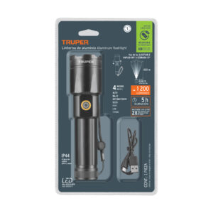 Linterna LED recargable, de aluminio, 1,200 lm, TRUPER - Imagen 7