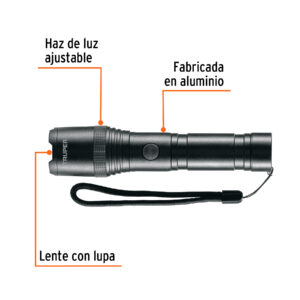 Alternative view of Linterna LED recargable, de aluminio, 420 lm, TRUPER