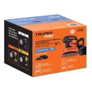 Lijadora roto-orbital 5', 20V, 1 batería 2Ah, TRUPER PRO - Imagen 4