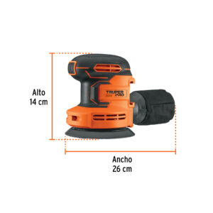 Lijadora roto-orbital 5', 20V, sin accesorios, TRUPER PRO - Imagen 3