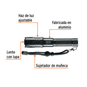 Alternative view of Linterna LED recargable, de aluminio, 500 lm, TRUPER EXPERT
