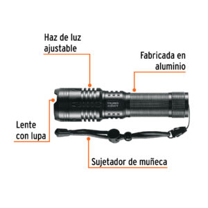 Alternative view of Linterna LED recargable, de aluminio,1,300 lm, TRUPER EXPERT