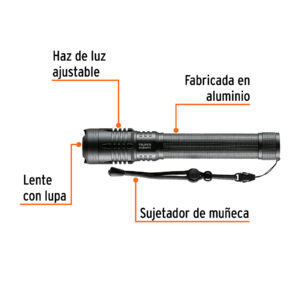 Alternative view of Linterna LED recargable, de aluminio,2,000 lm, TRUPER EXPERT