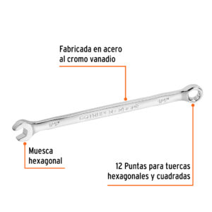 Alternative view of Llave combinada extralarga 1/4' x 125 mm de largo, EXPERT