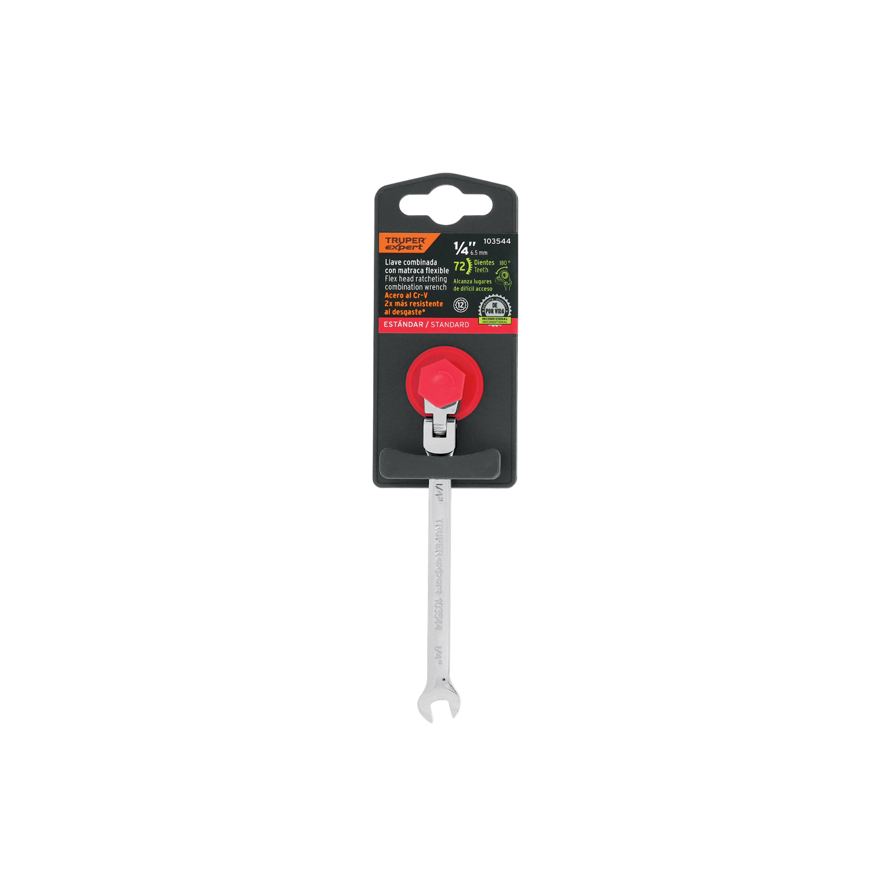Llave combinada con matraca 1/4' flexible, EXPERT - Imagen 4