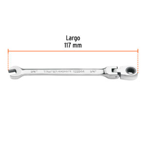 Llave combinada con matraca 1/4' flexible, EXPERT - Imagen 3
