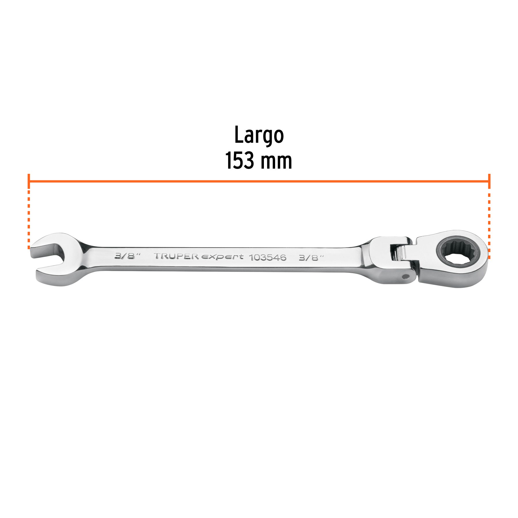 Llave combinada con matraca 3/8' flexible, EXPERT - Imagen 3