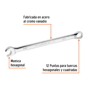 Alternative view of Llave combinada extralarga 7/16' x 183 mm de largo, EXPERT