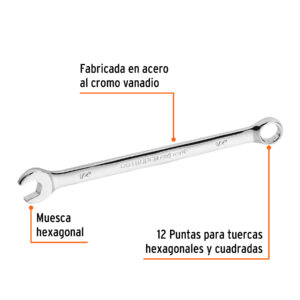 Alternative view of Llave combinada extralarga 1/2' x 202 mm de largo, EXPERT