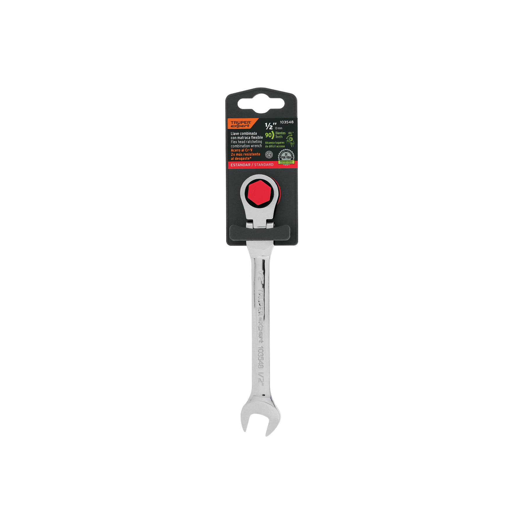 Llave combinada con matraca 1/2' flexible, EXPERT - Imagen 4