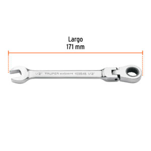 Llave combinada con matraca 1/2' flexible, EXPERT - Imagen 3