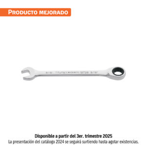 Llave combinada con matraca 9/16' x 185 mm largo, EXPERT