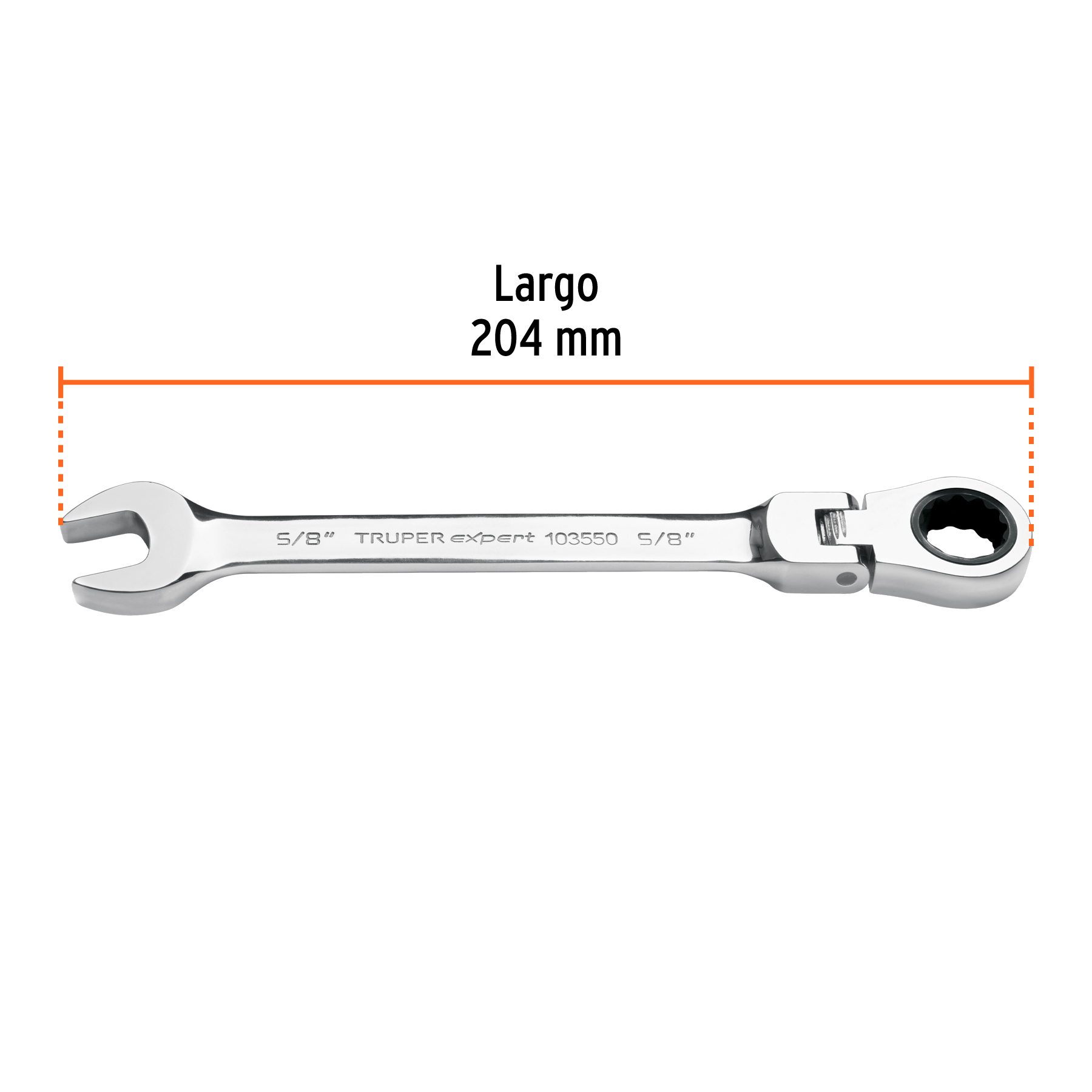 Llave combinada con matraca 5/8' flexible, EXPERT - Imagen 3