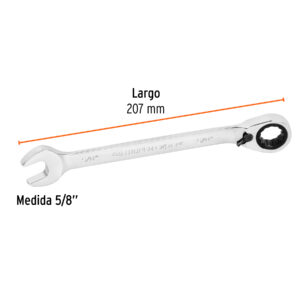 Llave combinada matraca reversible 5/8'x207 mm largo, EXPERT - Imagen 3