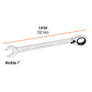 Llave combinada matraca reversible 1' x 332 mm largo, EXPERT - Imagen 3