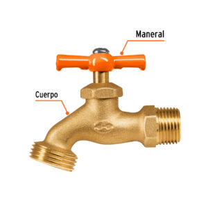 Alternative view of Llave p/manguera, de latón 140g, 1/2', blíster, TRUPER