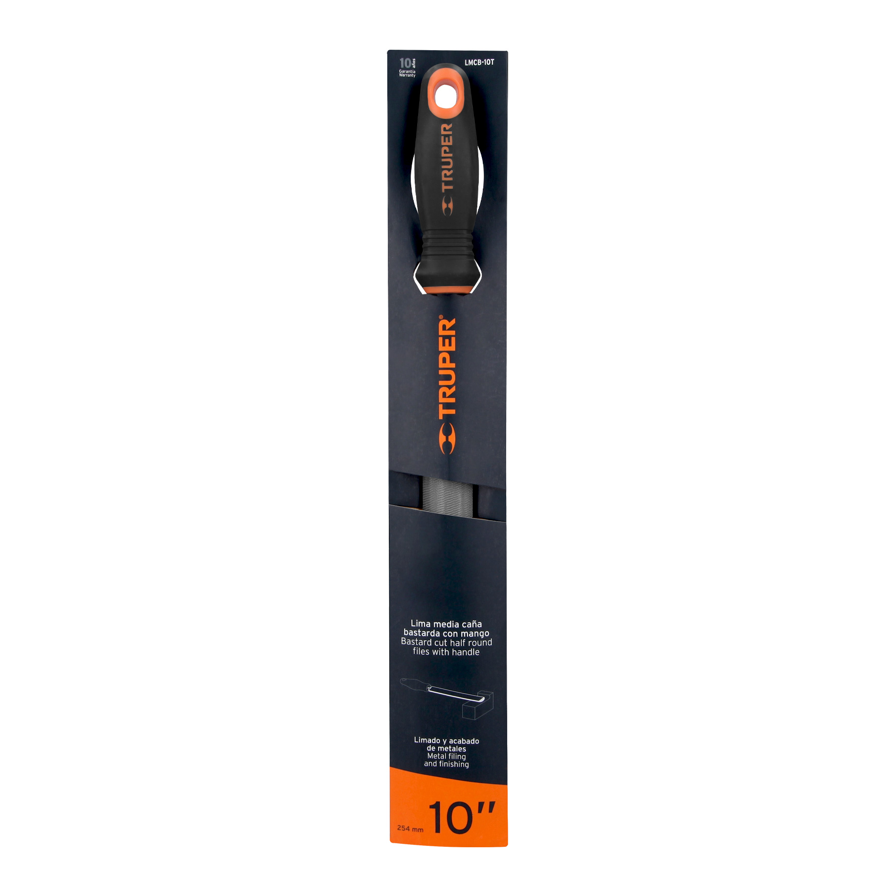 Lima media caña bastarda 10' con mango Comfort Grip, TRUPER - Imagen 5
