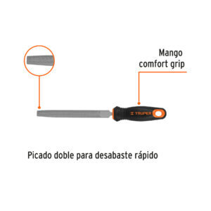 Alternative view of Lima media caña bastarda 6' con mango Comfort Grip, TRUPER