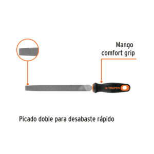 Alternative view of Lima plana bastarda 8' con mango Comfort Grip, TRUPER