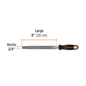 Lima plana bastarda 8' con mango Comfort Grip, TRUPER - Imagen 3