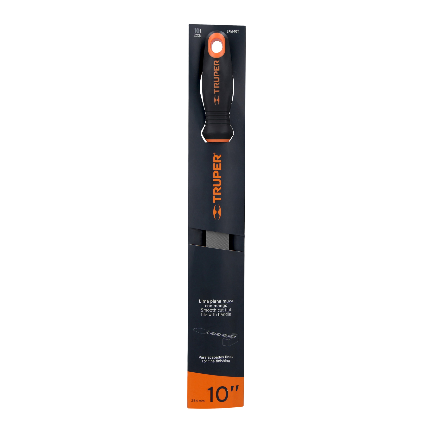 Lima plana muza 10' con mango Comfort Grip, TRUPER - Imagen 5