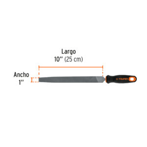 Lima plana muza 10' con mango Comfort Grip, TRUPER - Imagen 3