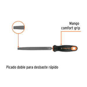 Alternative view of Lima plana muza 6' con mango Comfort Grip, TRUPER