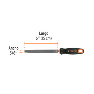 Lima plana muza 6' con mango Comfort Grip, TRUPER - Imagen 3