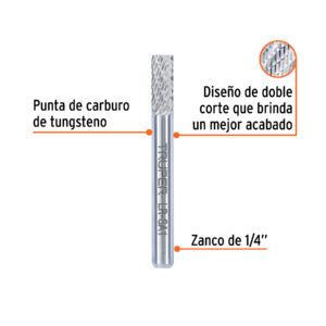 Lima rotativa punta cilindro, 10 mm, TRUPER - Imagen 2
