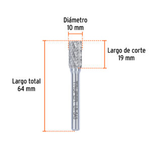 Lima rotativa punta cilindro, 6 mm, TRUPER - Imagen 3