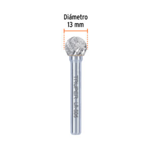 Lima rotativa punta esférica, 13 mm, TRUPER - Imagen 3