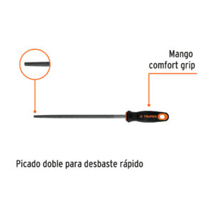 Alternative view of Lima redonda bastarda 10' con mango Comfort Grip, TRUPER