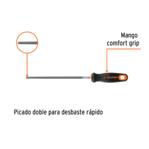 Alternative view of Lima redonda bastarda 8' con mango Comfort Grip, TRUPER