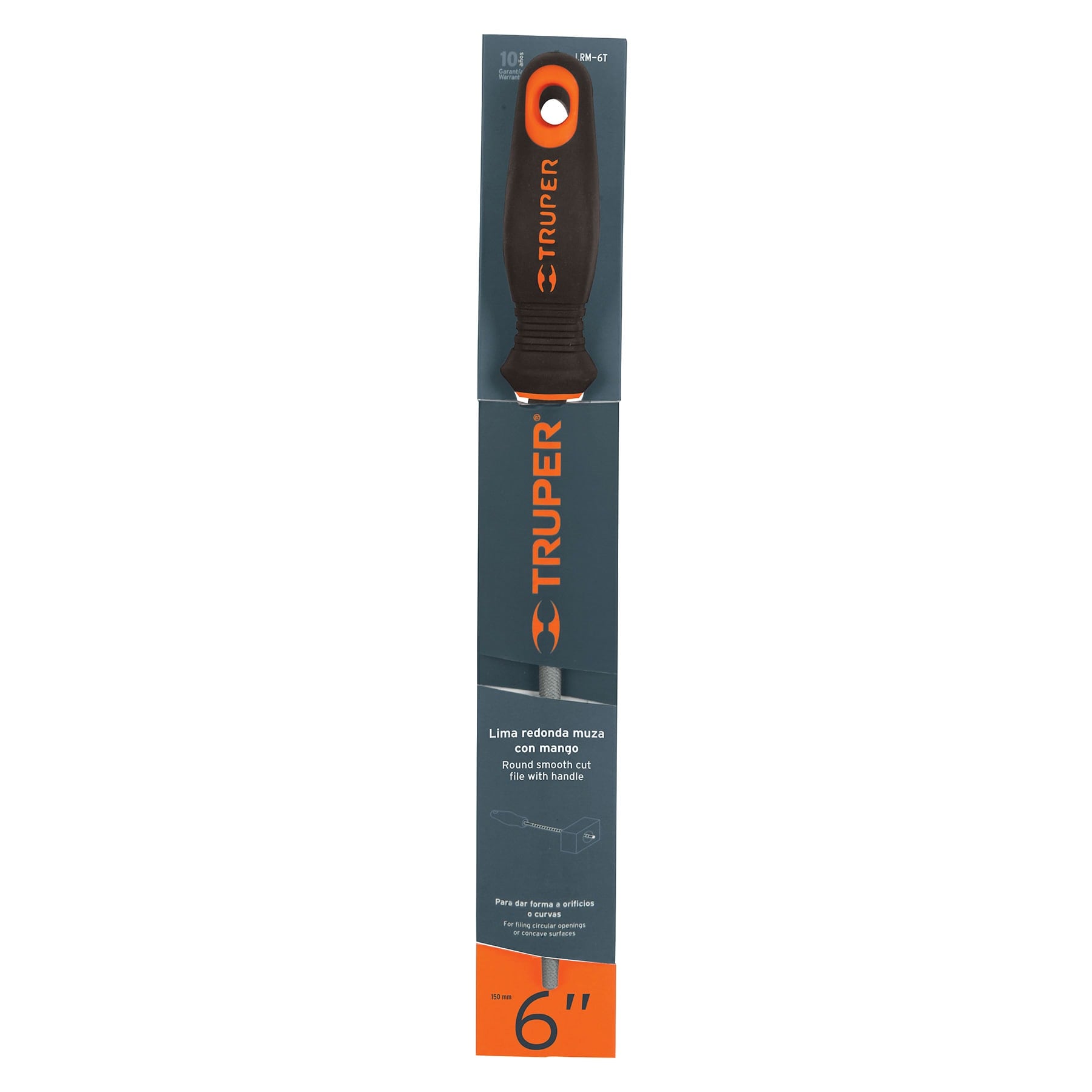 Lima redonda muza 6' con mango Comfort Grip, TRUPER - Imagen 4