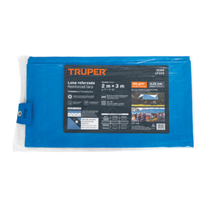 Lona de polietileno reforzada 2x3 m, azul, 180g/m2, TRUPER - Imagen 3