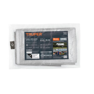 Lona de polietileno reforzada 4 x 6 m, gris, 180g/m2, TRUPER - Imagen 3