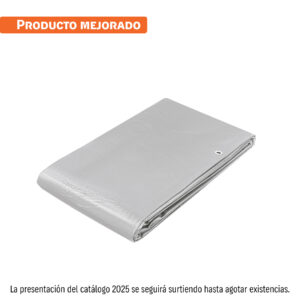 Lona de polietileno reforzada 4 x 7 m, gris, 180g/m2, TRUPER
