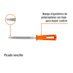 Alternative view of Lima triángulo pesado 4', 34 dpp, con mango, TRUPER