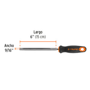 Lima triángulo pesado 6' 34 dpp, mango Comfort Grip, TRUPER - Imagen 3