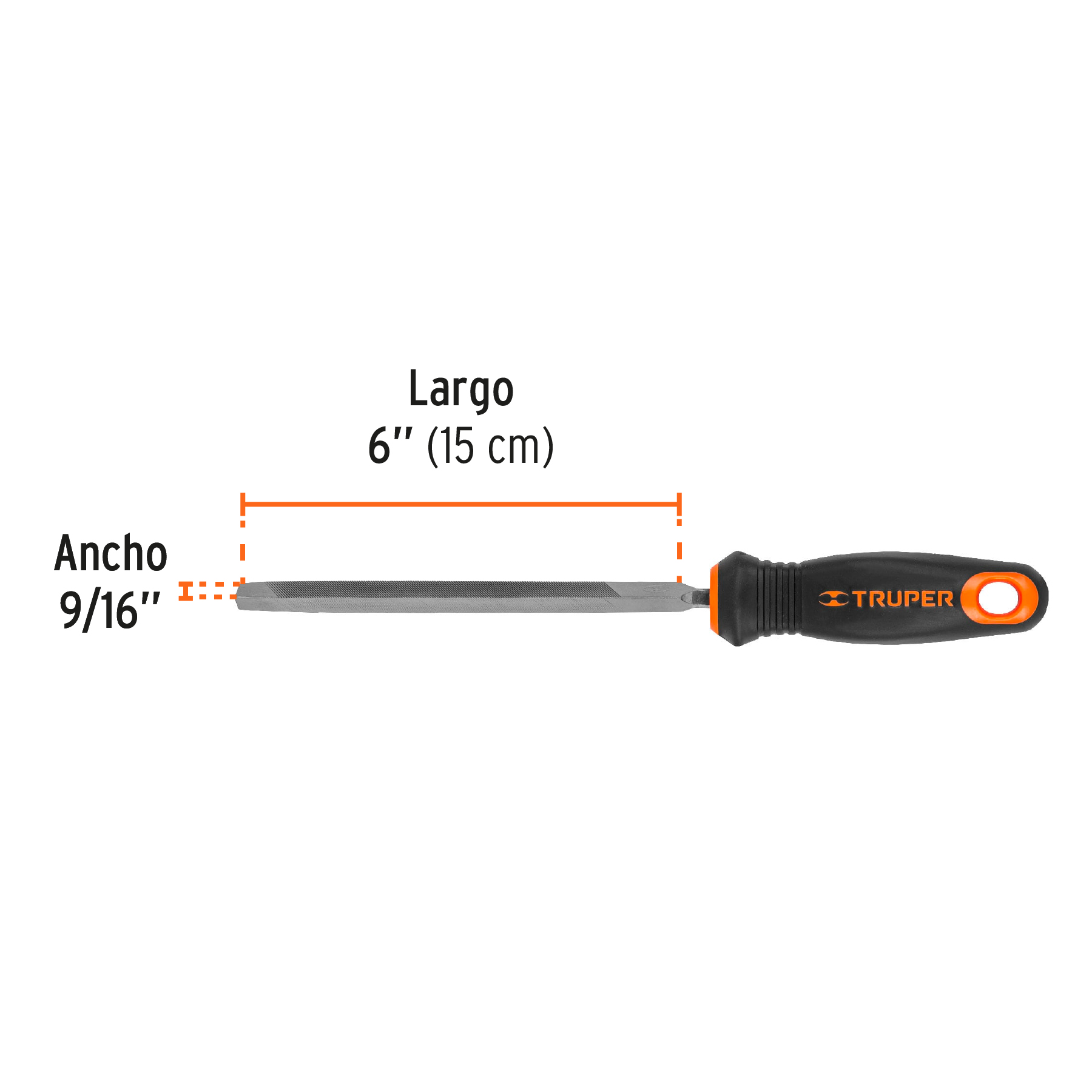 Lima triángulo pesado 6' 34 dpp, mango Comfort Grip, TRUPER - Imagen 3