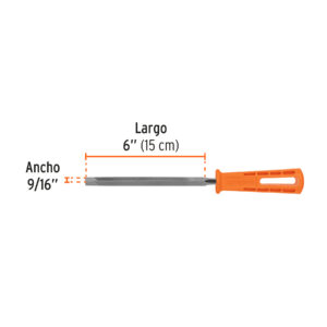 Lima triangular 6' para machete, 34 dpp, con mango, TRUPER - Imagen 3