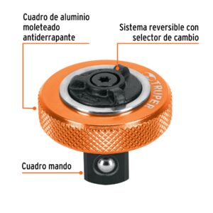 Alternative view of Matraca cuadro 1/2' tipo perilla, TRUPER