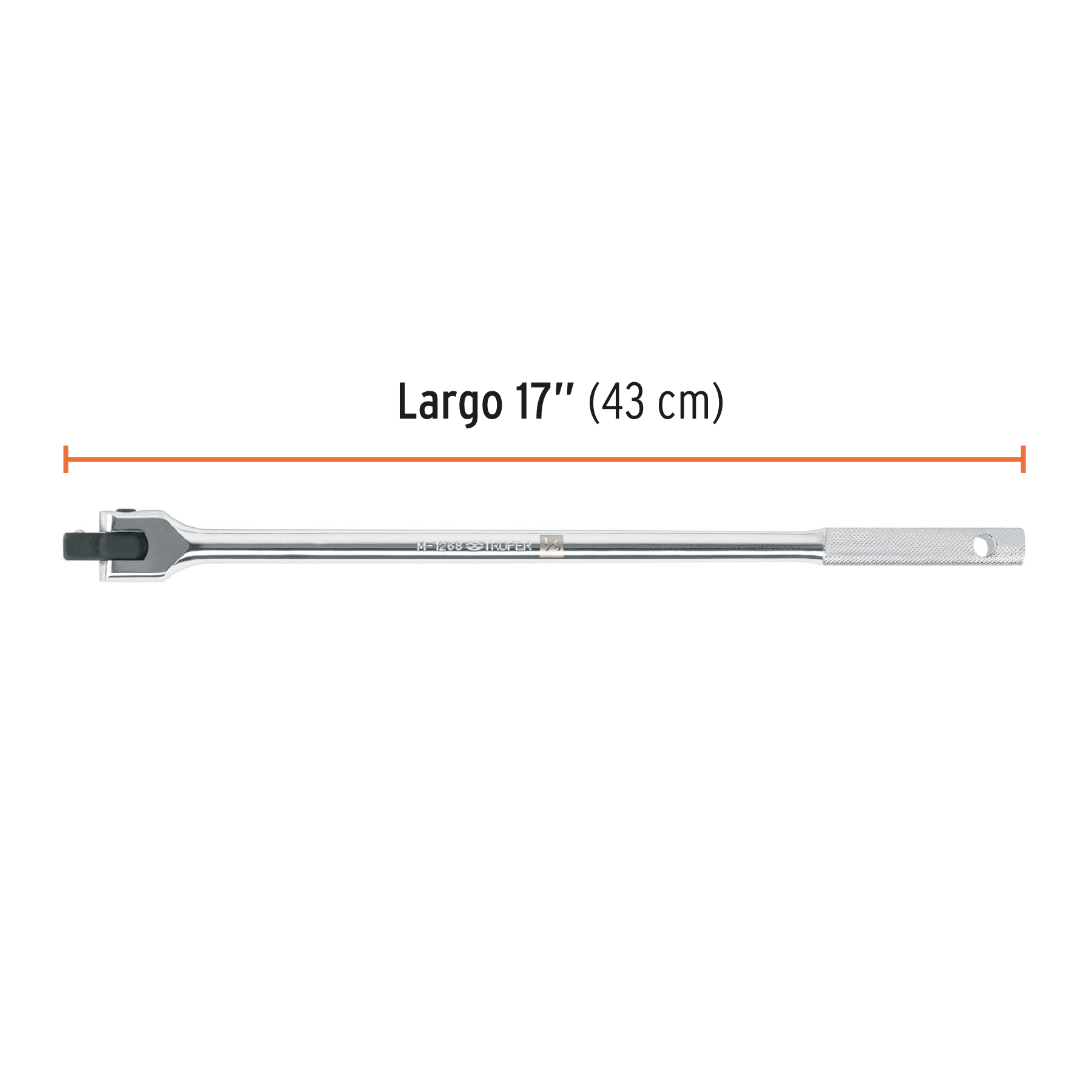 Mango articulado con cuadro de 1/2', largo 17', TRUPER - Imagen 3
