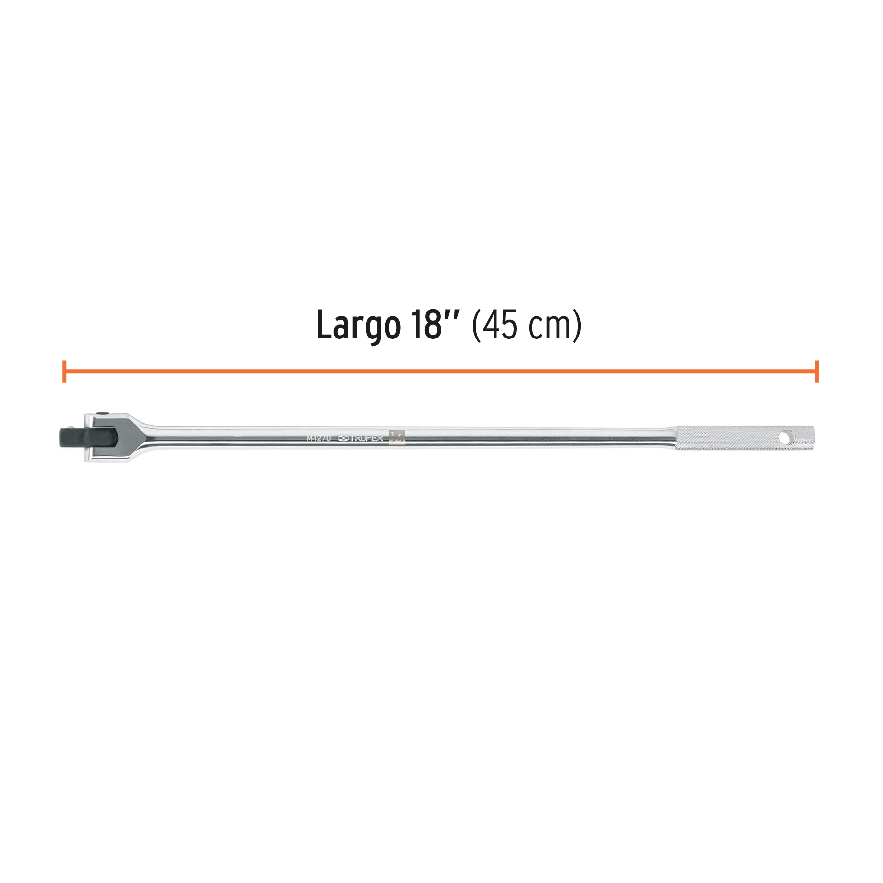 Mango articulado con cuadro de 1/2', largo 18', TRUPER - Imagen 3