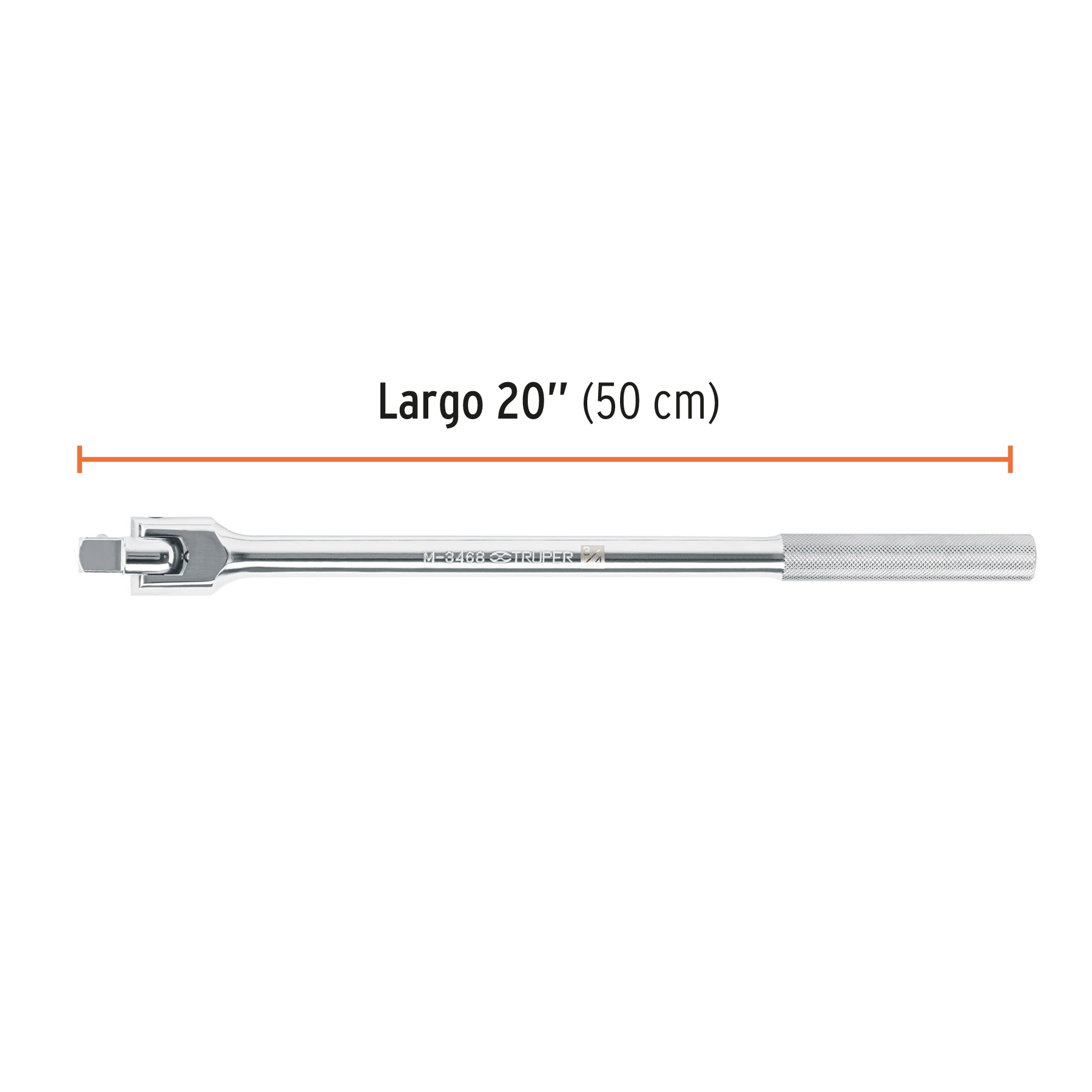 Mango articulado con cuadro de 3/4', largo 20', TRUPER - Imagen 3