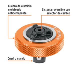 Alternative view of Matraca cuadro 3/8' tipo perilla, TRUPER