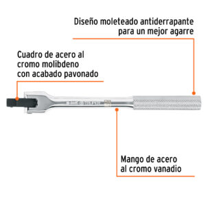 Alternative view of Mango articulado de 7-1/2' x 13 mm para dados cuadro 3/8'