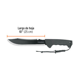 Machete doble filo 10', cacha inyectada, con funda, TRUPER - Imagen 3