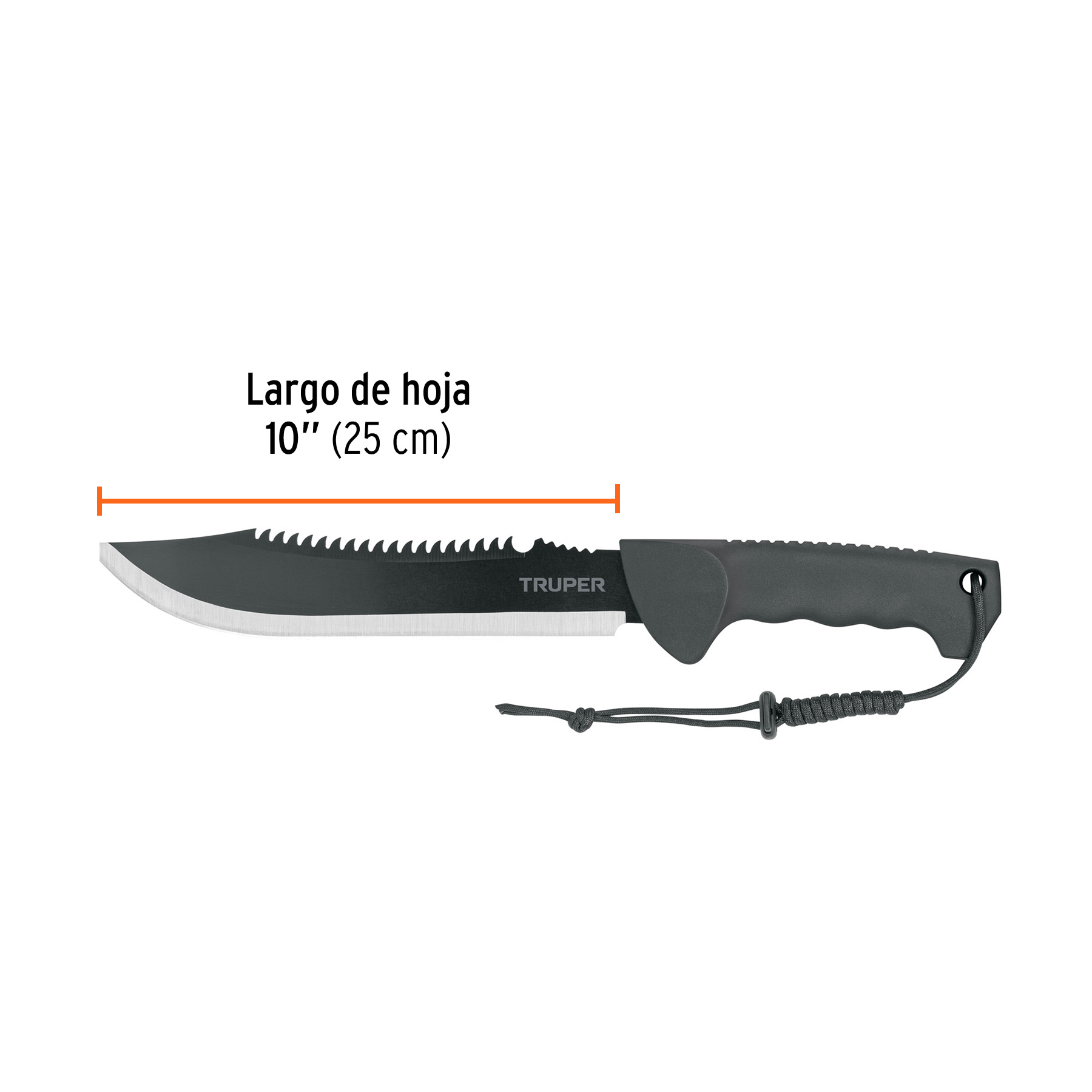 Machete doble filo 10', cacha inyectada, con funda, TRUPER - Imagen 3
