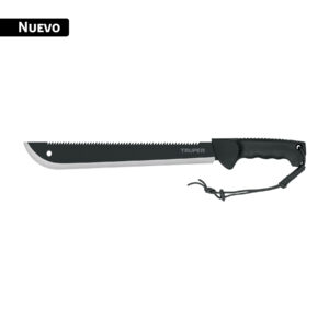 Machete doble filo 14', cacha inyectada, con funda, TRUPER
